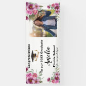 Abschlussfeier mit Blumen Foto Banner (Vertikal)