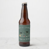 Abschlussfeier mit Cocktail-Kappe Bierflaschenetikett (Vorderseite)