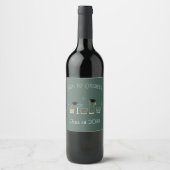 Abschlussfeier mit Cocktail-Kappe Weinetikett (Vorderseite)