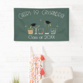 Abschlussfeier mit Hut und Cocktail Banner (Insitu)