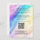 🎓Abschlussfeier mit QR-Code-Regenbogen-Murmel Einladung (Rückseite)