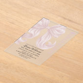 Abschlussfeier mit rosa Schleife Acryleinladungen (Ablage )