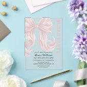 Abschlussfeier mit rosa Schleife Acryleinladungen (In Situ (Hochzeit))