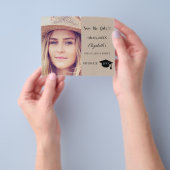 Abschlussfeier Mocha Beige modern Save the Date Flyer (Gruppe)