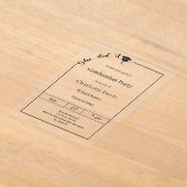 Abschlussfeier modern minimalist Sie hat es gescha Acryleinladungen (Ablage )