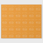 Abschlussfeier Mütze und Cocktail Orange Geschenkpapier (Flach)