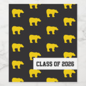 Abschlussfeier oder Treffen des Goldenen Bären Weinetikett (Einzelnes Label)