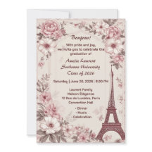 Abschlussfeier Paris Pastell Vintage Eiffelturm