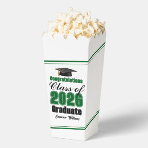 Abschlussfeier-Popcorn der grünen Klasse 2026 Geschenkschachtel
