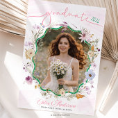 Abschlussfeier QR Code Wildblume Einladung