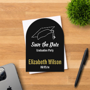 Abschlussfeier Save the Date Acryleinladungen