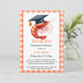 Abschlussfeier Shrimp Boil Einladung (Stehend Vorderseite)