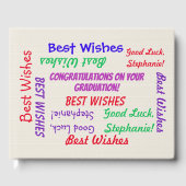 Abschlussfeier Spaß Bunter Name Gästebuch (Vorderseite)