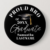 Abschlussfeier Stolz auf den Bruder Button (Vorderseite)