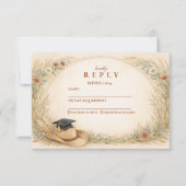 Abschlussfeier Western Floral RSVP Karte (Vorderseite)