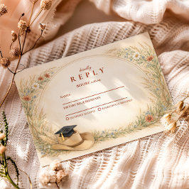 Abschlussfeier Western Floral RSVP Karte