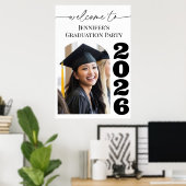 Abschlussfeier-Willkommensschild mit Foto Poster (Heimbüro)