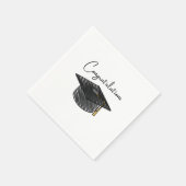 Abschlussfeier zum Thema Abschluss Serviette (Ecke)
