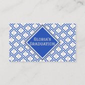 Abschlussfonds-QR-Code-Einleger | Blau Grau Begleitkarte (Rückseite)
