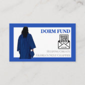 Abschlussfonds-QR-Code-Einleger | Blau Grau Begleitkarte (Vorderseite)