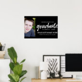 Abschlussfoto - Abschlussklasse Schwarz Poster (Heimbüro)