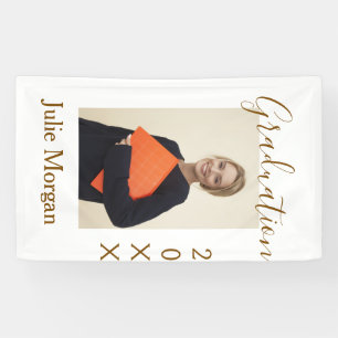 Abschlussfoto braunes goldenes Jahr 20XX Name einf Banner