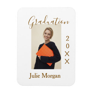 Abschlussfoto braunes goldenes Jahr 20XX Name einf Magnet