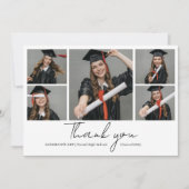 Abschlussfoto-Collage Abschlussfeier Dankeskarte (Vorderseite)