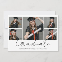 Abschlussfoto-Collage Moderne Graduierungsfeier Einladung