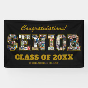 Abschlussfoto-Collage Willkommen zur Abiturparty Banner