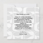 Abschlussfoto-Dankeskarten – Modern Chic Save The Date (Rückseite)