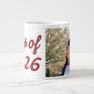 Abschlussfoto im burgunderroten Schriftsatz der Kl Jumbo-Tasse