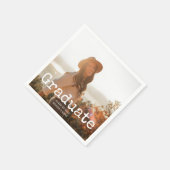 Abschlussfoto im Vintage-Typografie-Stil Serviette (Ecke)