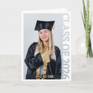 Abschlussfoto Klasse 2026 Abitur-Ankündigungskarte Dankeskarte