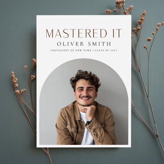 Abschlussfoto Master-Abschlussfeier Einladung
