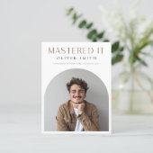 Abschlussfoto Master-Abschlussfeier Postkarte (Stehend Vorderseite)