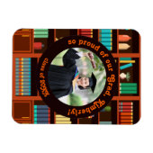 Abschlussfoto mit Bibliotheksthema Magnet (Horizontal)