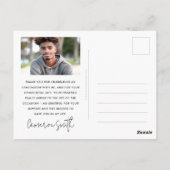 Abschlussfoto mit Jahrgangsfoto Absolvent Postkarte (Rückseite)