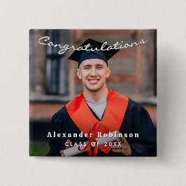 Abschlussfoto Personalisierter Hochschulabsolvent Button