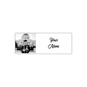 Abschlussfoto-Skriptname-Gummistempel Permastempel (Design)