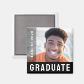 Abschlussfoto von Studenten in modernem Stil Magnet (Vorderseite/Rückseite)