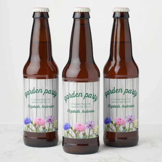 Abschlussgartenparty Bierflaschenetikett (Flaschen)