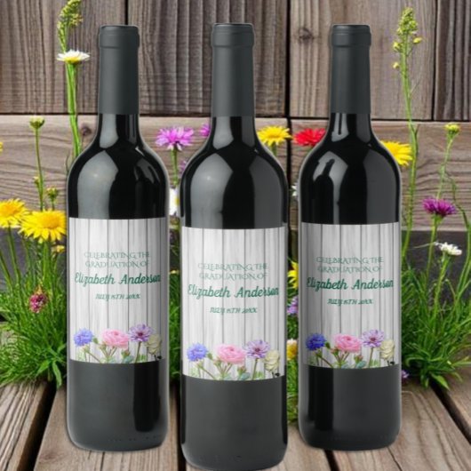 Abschlussgartenparty Weinetikett