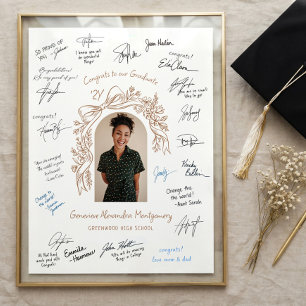 Abschlussgast-Unterschrift Geschenkfoto Andenken G Poster