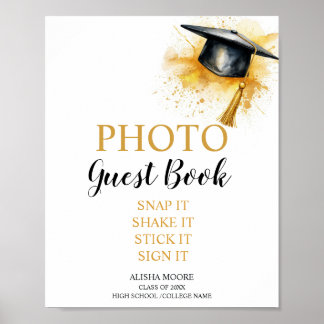 Abschlussgästebuch-Schild, Abschlussfoto-Gästebuch Poster