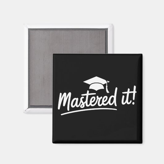Abschlussgeschenk für den Master-Abschluss Meister Magnet (Vorderseite/Rückseite)