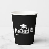 Abschlussgeschenk für den Master-Abschluss Meister Pappbecher (Vorderseite)