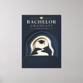 Abschlussgeschenk für einen individuellen Bachelor Leinwanddruck