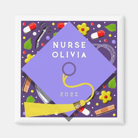 Abschlussgeschenk für Krankenschwestern Magnet (Vorne)