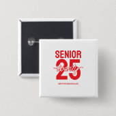 Abschlussgeschenk für Senioren zwanzig 25 Button (Vorne & Hinten)